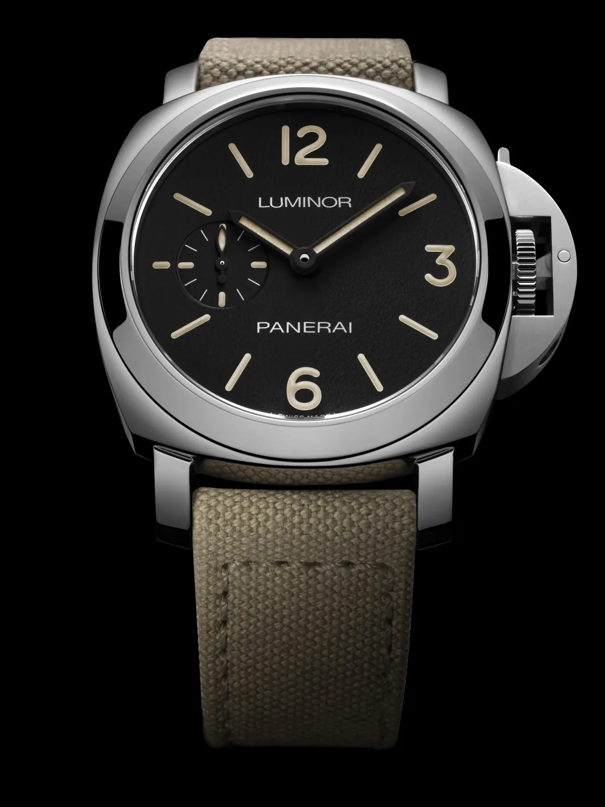 Panerai Luminor PAM01714 42mm DLC steel case with matte blue dial