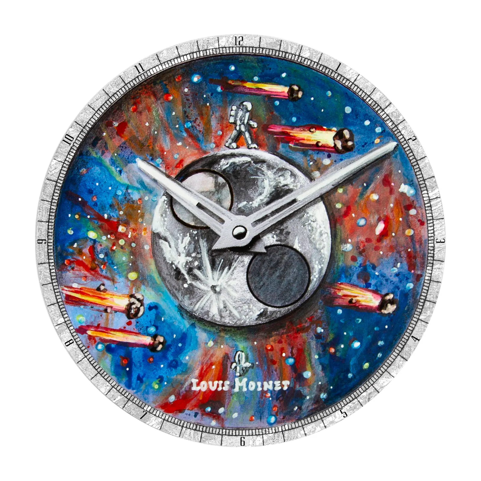 Louis Moinet Moon Meteor night view showing luminescent celestial landscape
