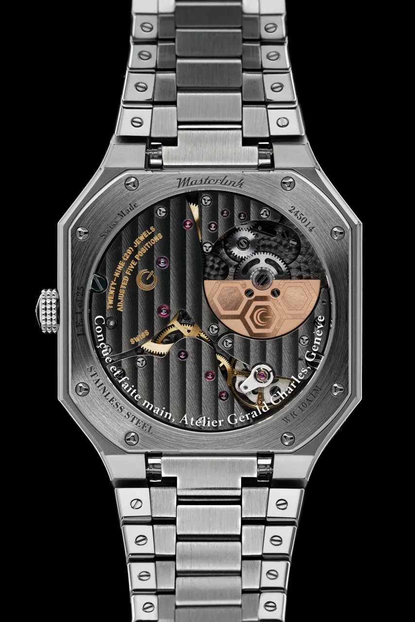 Gerald Charles Masterlink Atelier Edition Golden Yellow colourway dial texture close-up