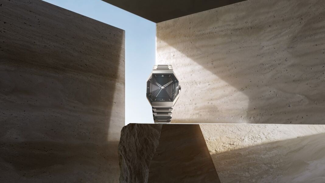alto-art-02-hero-V1-210926 ALTO ART 02 in Grade 5 titanium, set on travertine
