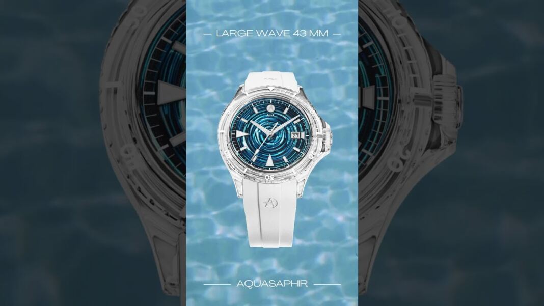 Artya AquaSaphir Large Wave Cyan Luxury Swiss Diving Watch