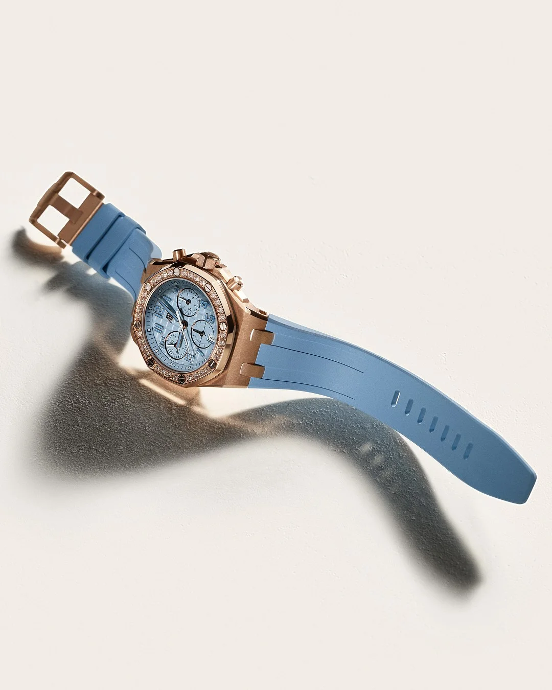 Audemars Piguet Royal Oak Offshore with blue dial and blue rubber strap