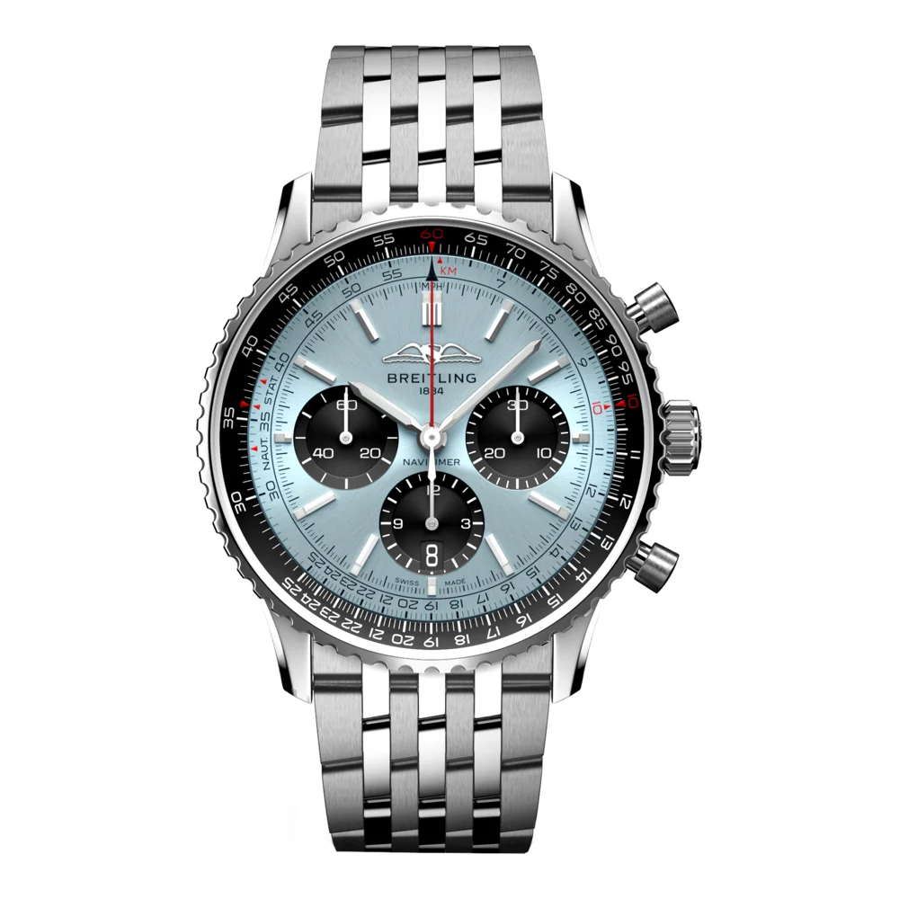 Breitling Navitimer B01 Chronograph 43, ice blue, reference AB0138241C1A1
