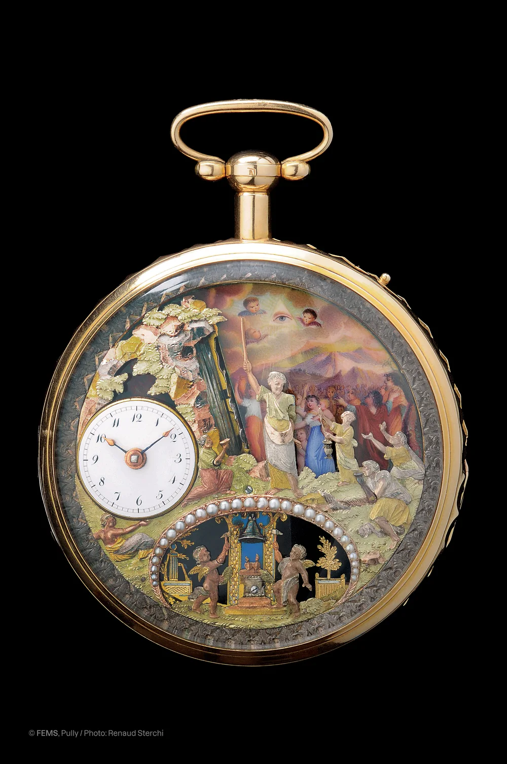 Jacquemart watch with automaton scene of Moses striking the rock, early 19th century, Maurice Sandoz Collection