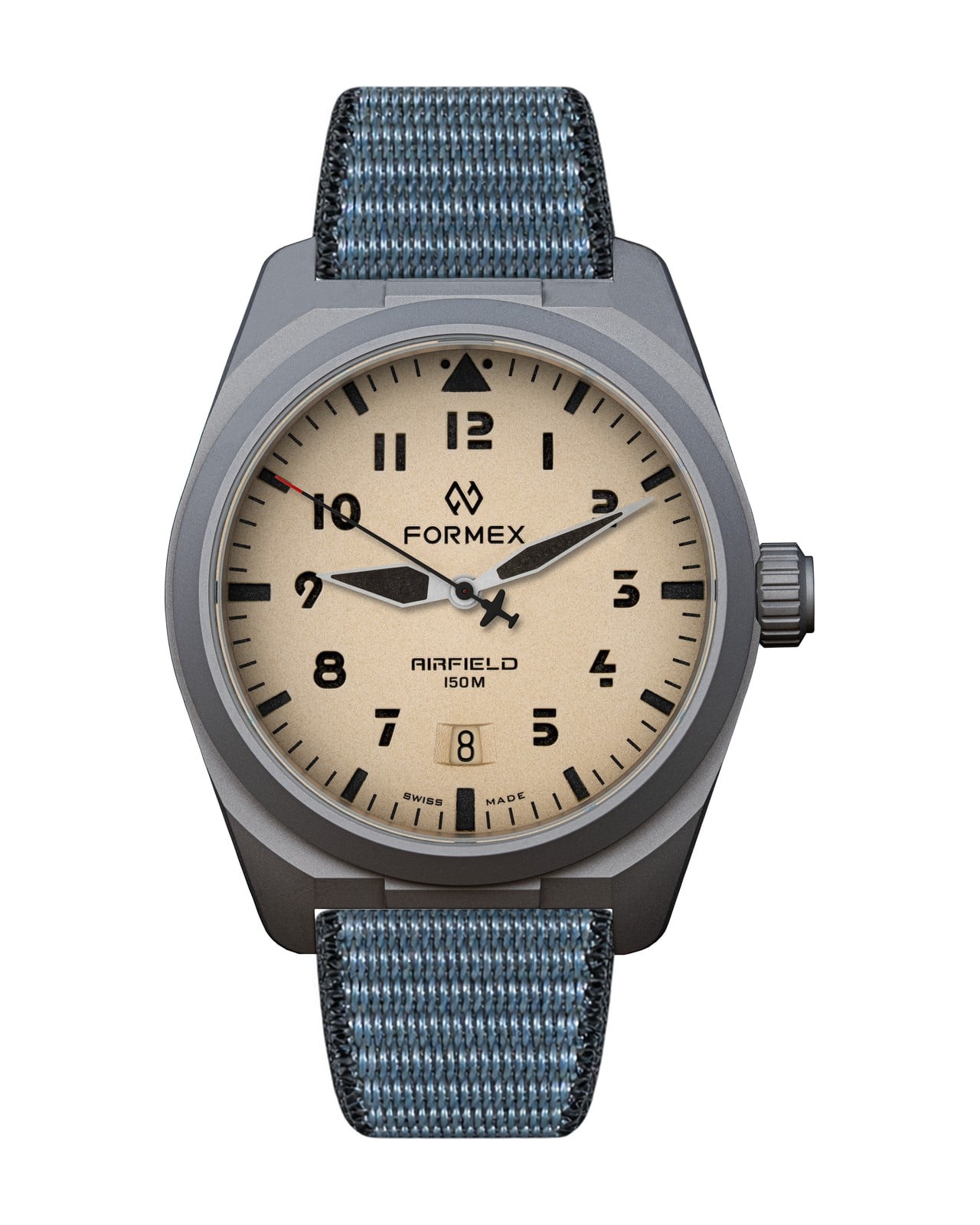 Formex AirField Tarmac Grey with nylon Velcro strap and carbon fibre deployant clasp