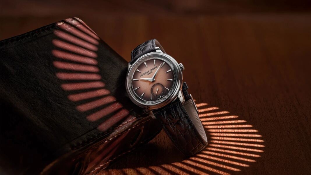 Frederique Constant Classics Moneta Handwinding FC-435BBL3S6 with salmon-to-blac Frederique Constant Classics Moneta Handwinding FC-435BBL3S6 with salmon-to-black grained dial, official image