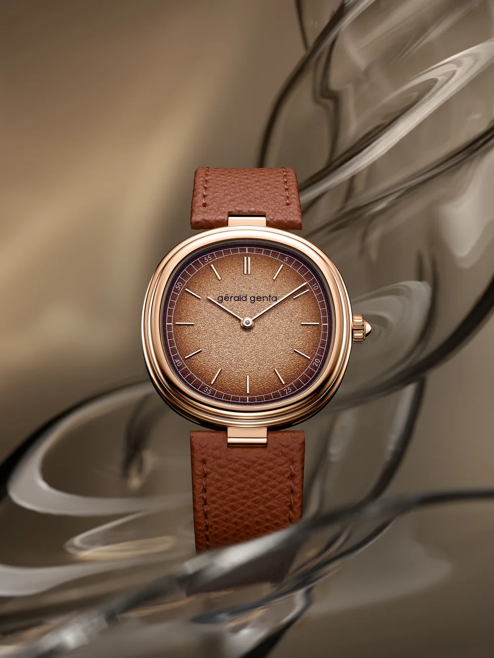 gérald genta Geneva Time Only with cushion-shaped case