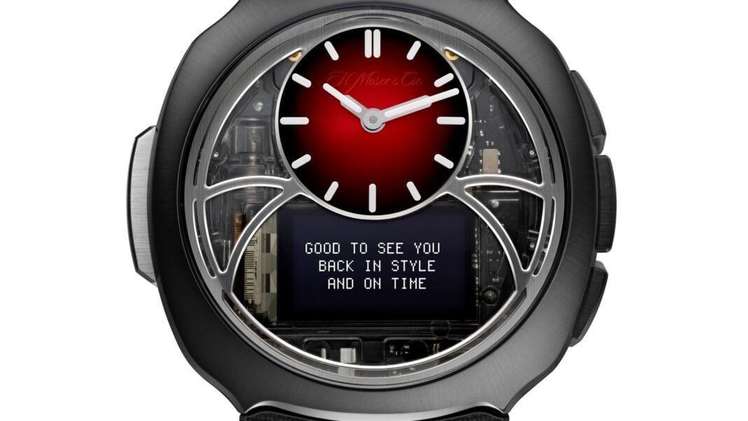 H. Moser & Cie. Off-Grid — front dial H. Moser & Cie. Off-Grid, Red Fumé dial, front view
