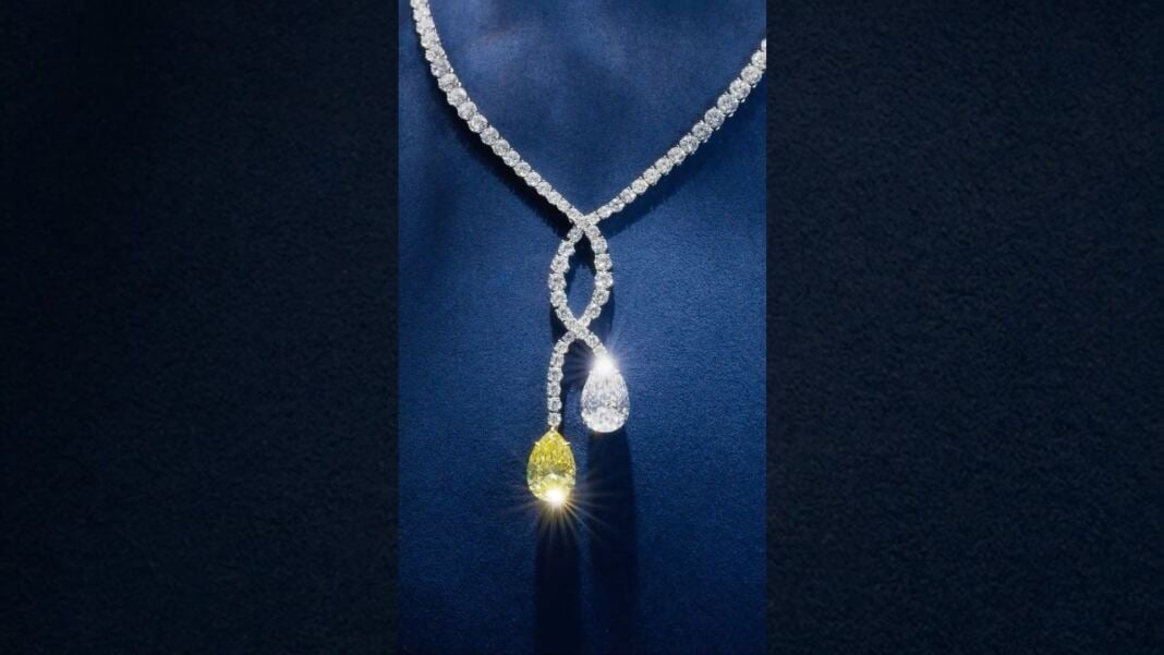 Harry Winston Impossible Beauty Yellow Diamond And Diamond Necklace