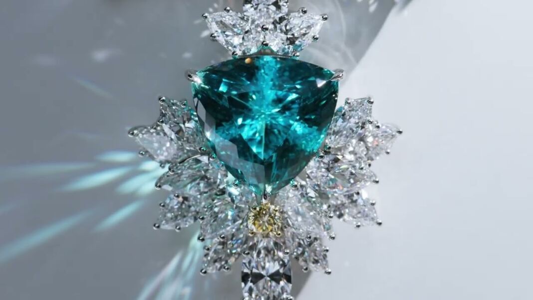 Harry Winston Paraiba Tourmaline And Diamond Necklace
