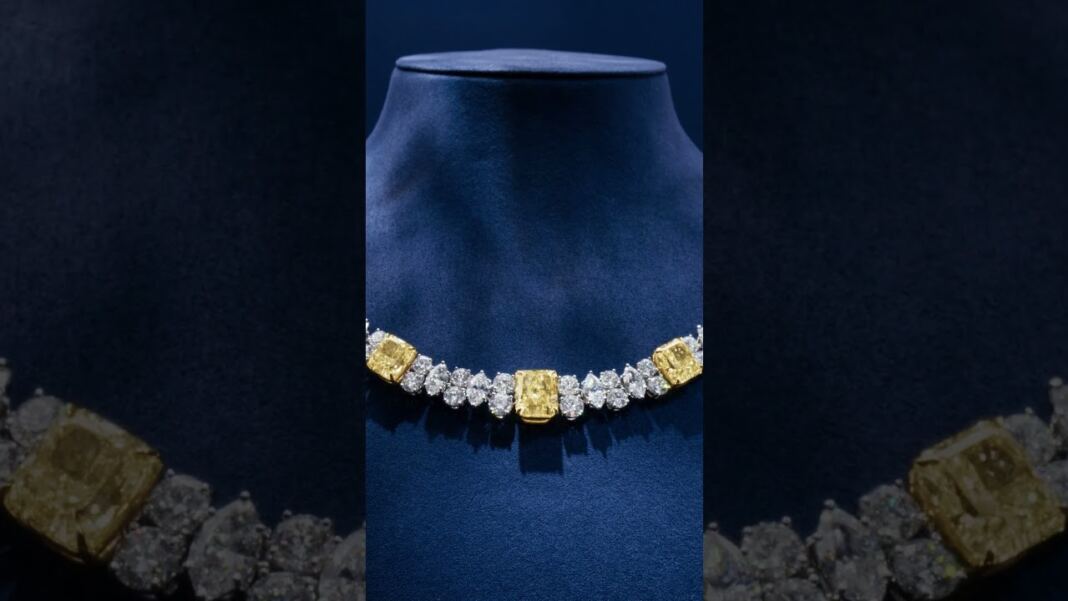 Harry Winston Rare Treasures Yellow And White Diamond Necklace