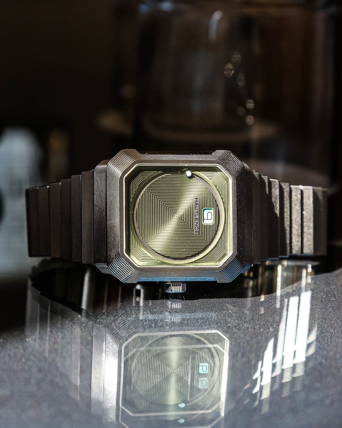 Hautlence Kubera in black on a dark surface at Geneva Watch Days 2026