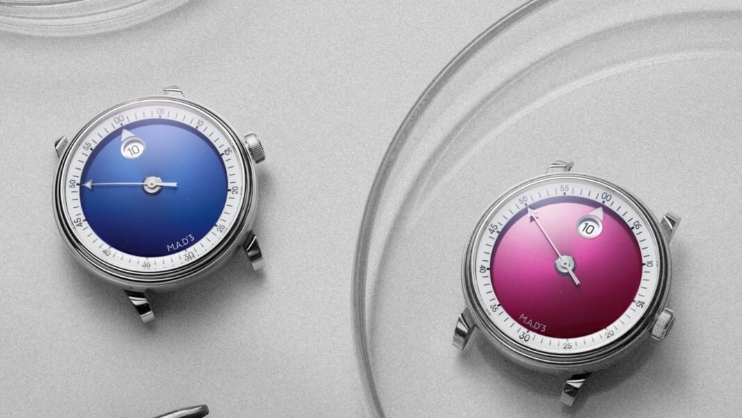 M.A.D.3 Vincent Calabrese in blue and in pink, launched at Geneva Watch Days 2026, official image