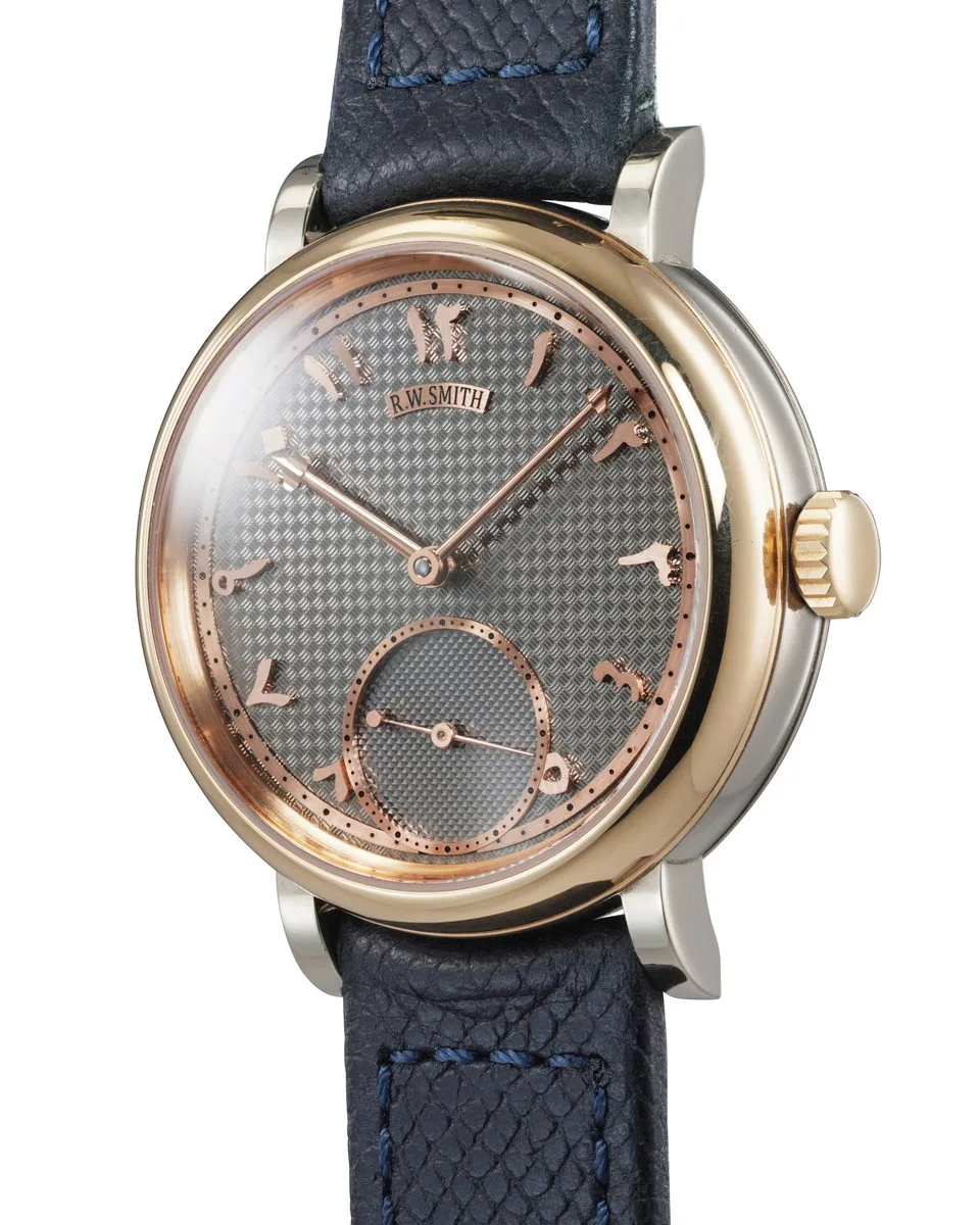 Roger Smith Series 1 unique piece in white and pink gold with anthracite dial and Eastern Arabic numerals, 2020