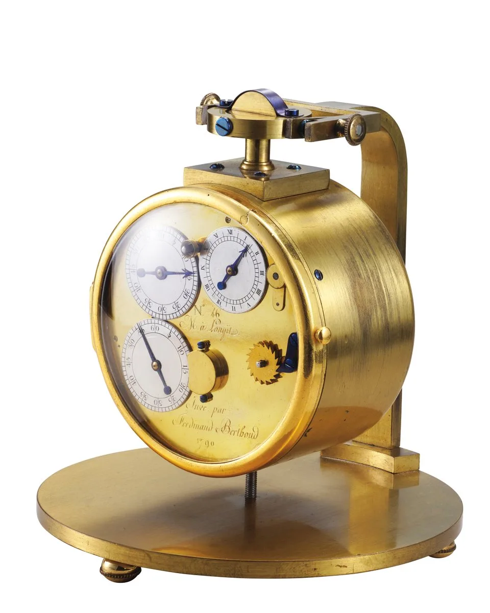Ferdinand Berthoud Marine Chronometer No. 46 in brass with gimballed mounting, 1790