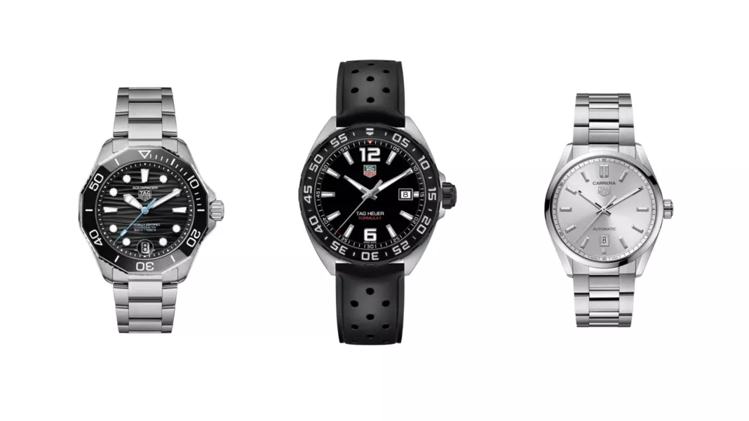 TAG Heuer Aquaracer Professional 300, Formula 1 and Carrera Date watches, official images