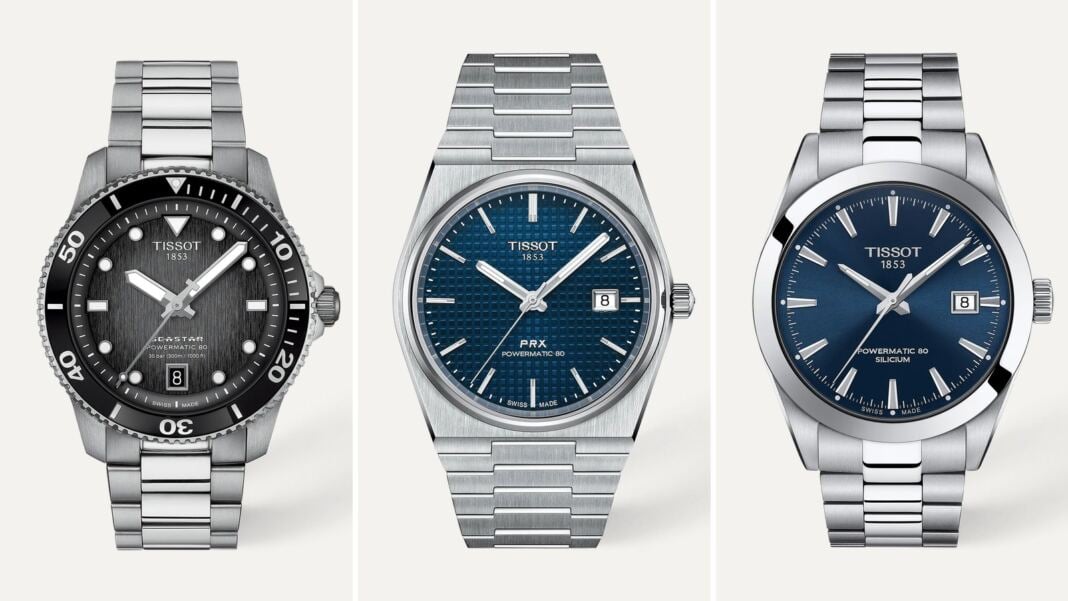 Tissot watch price in Saudi Arabia, hero Tissot Seastar 1000, PRX and Gentleman Powermatic 80 watches, official images