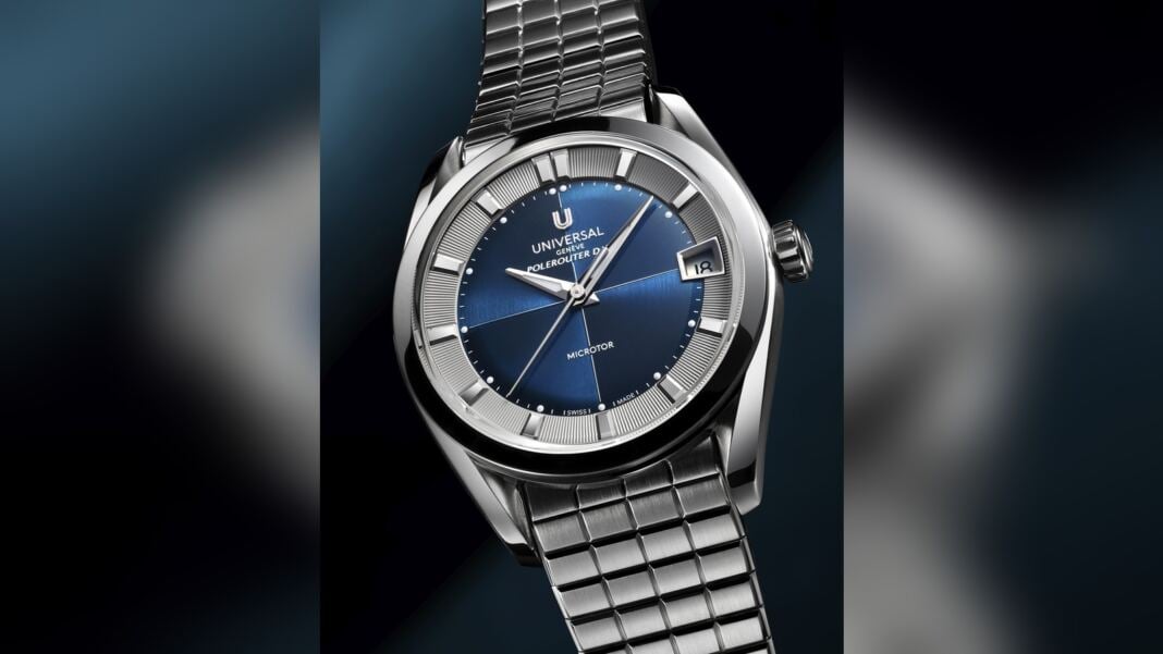 Universal Gen&egrave;ve Polerouter Date, steel chronometer on a steel bracelet