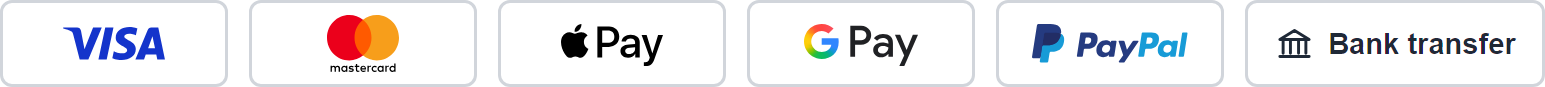 WATCHESPEDIA secure checkout payment methods Secure checkout: Visa, Mastercard, Apple Pay, Google Pay, PayPal and bank transfer