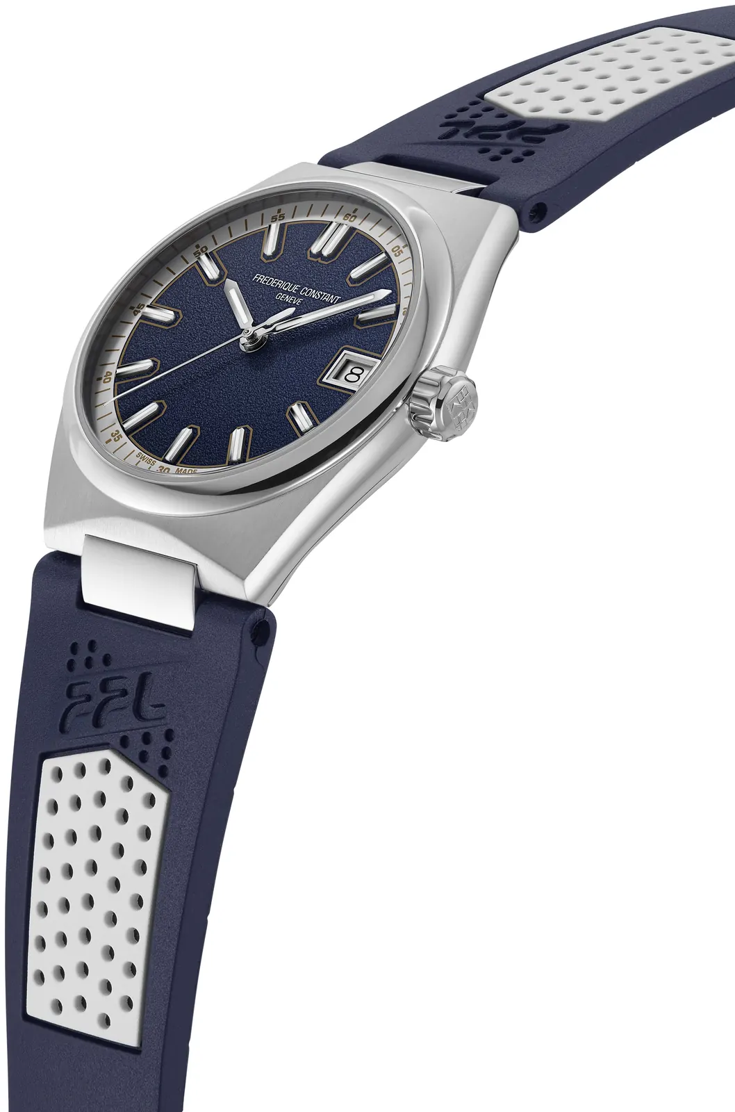 Frederique Constant Highlife x PPL Automatic 39mm blue dial with rubber strap