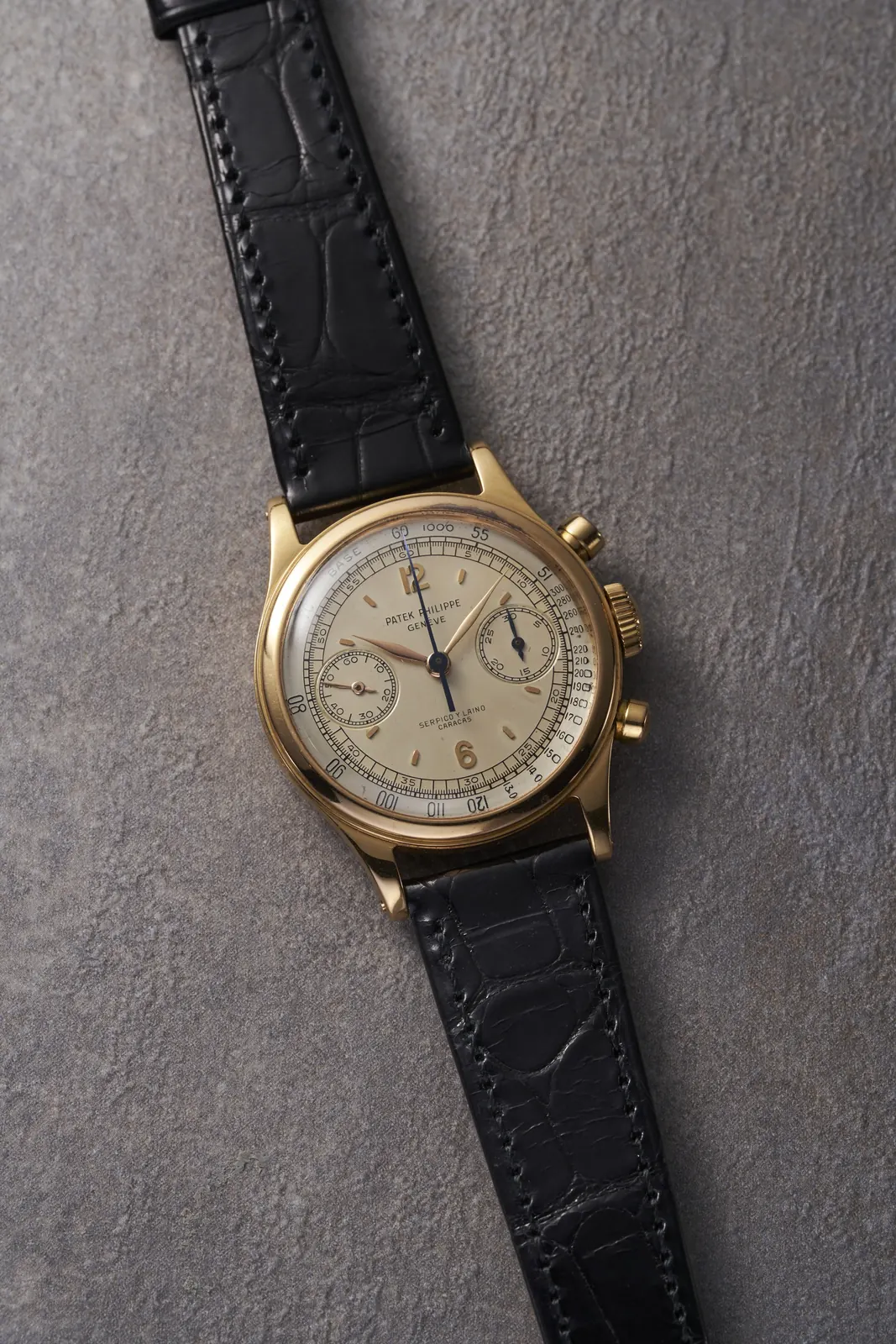 1954 Patek Philippe Reference 2526P Serpico y Laino platinum enamel dial FutureGrail auction
