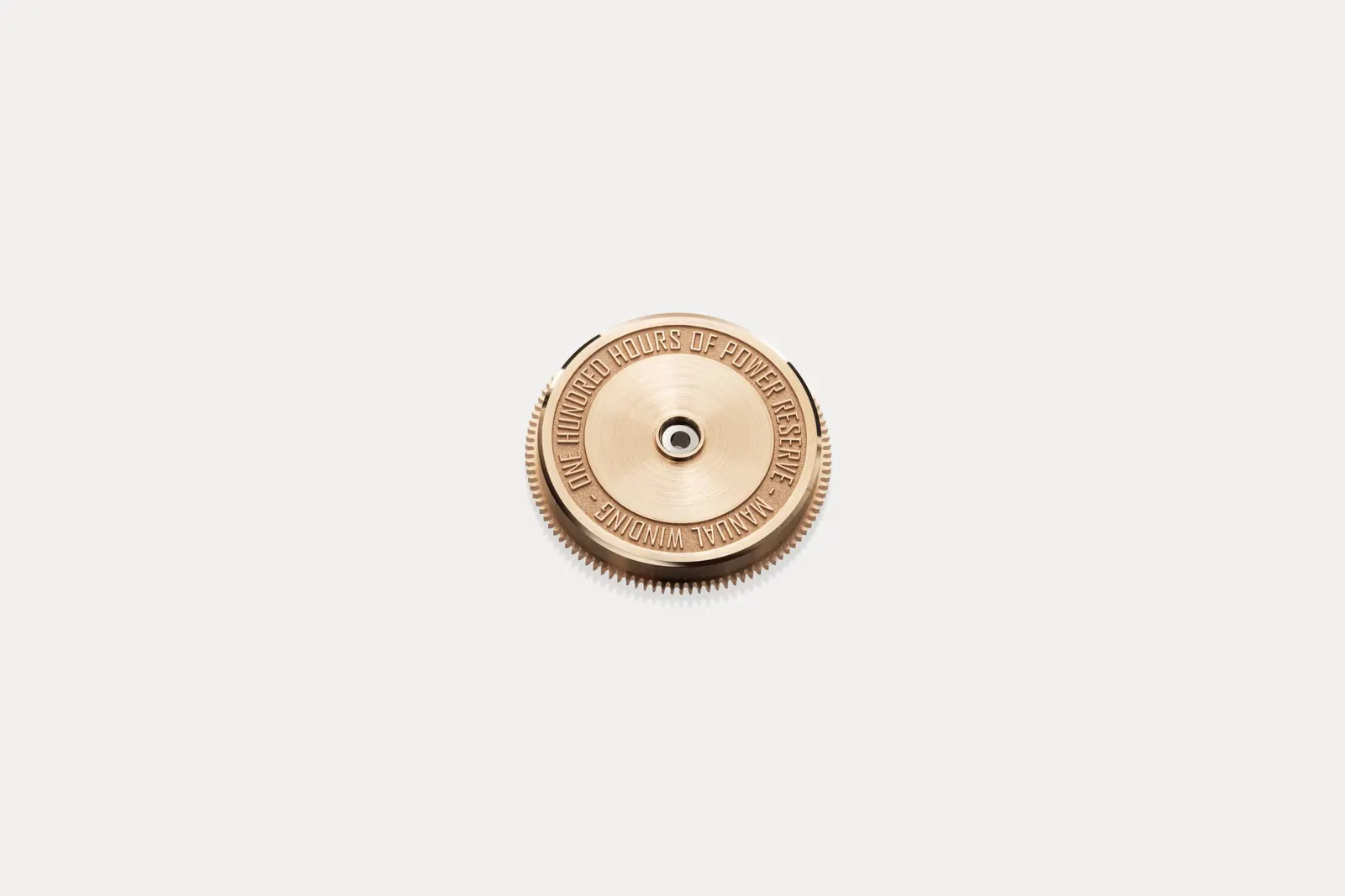 Armin Strom Tribute&sup3; Au750 dial side showing off-centre soleil guilloch&eacute; rose gold dial and visible motor barrel