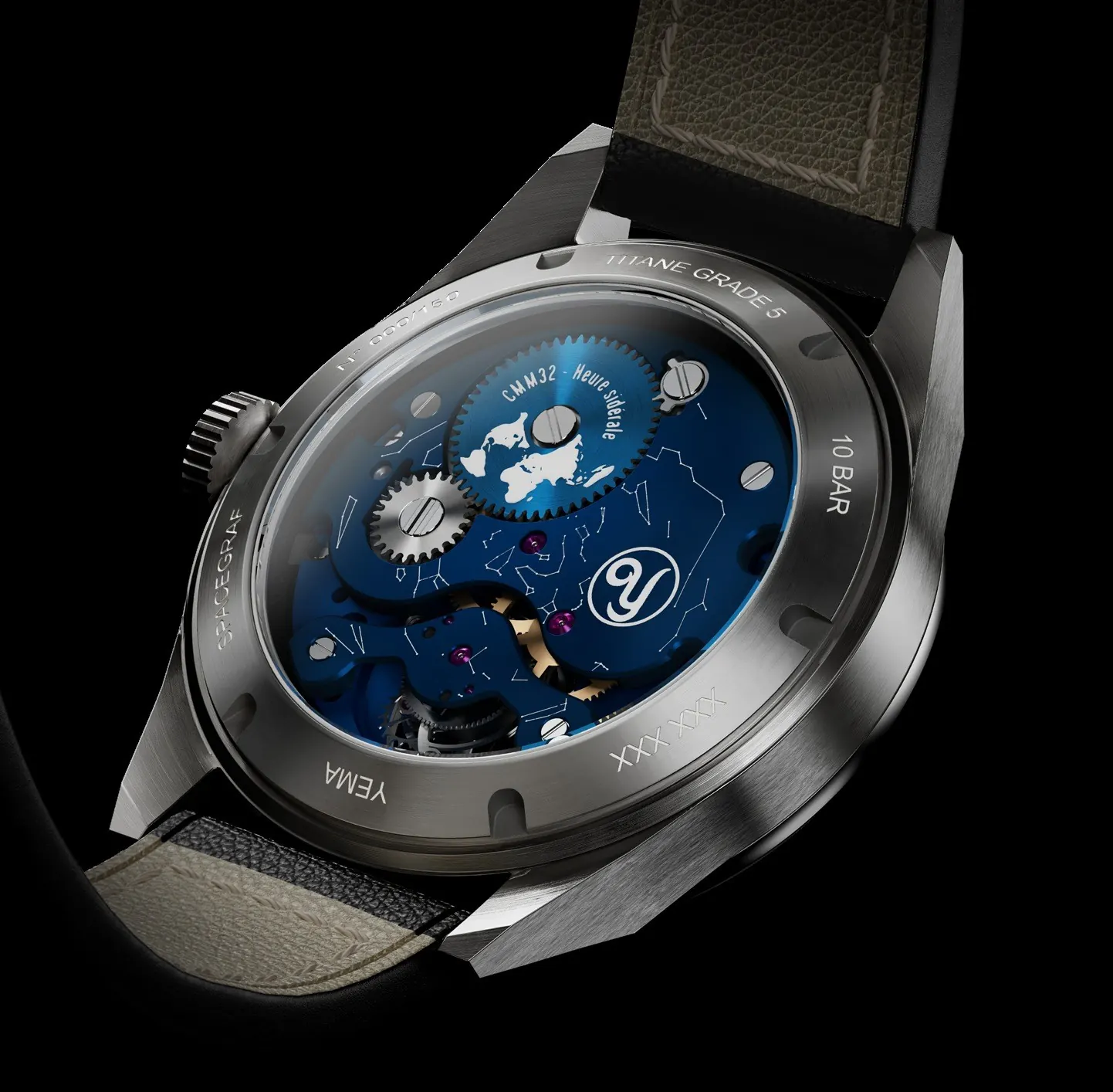 YEMA Spacegraf celestial vault disc rotating star map detail