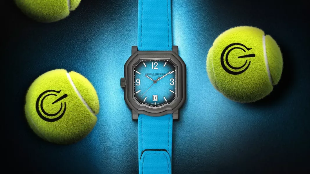 The Gerald Charles Maestro GC Sport Tennis Turquoise, turquoise dial and rubber strap The Gerald Charles Maestro GC Sport Tennis Turquoise, turquoise dial and rubber strap