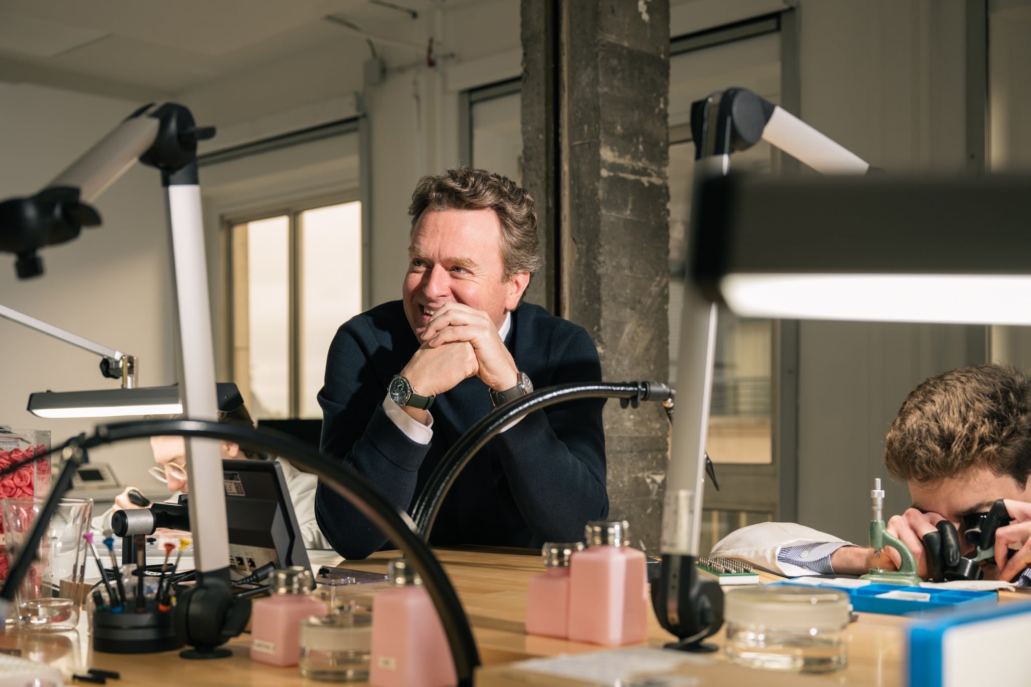 Benoît Mintiens in the Ressence workshop in Antwerp