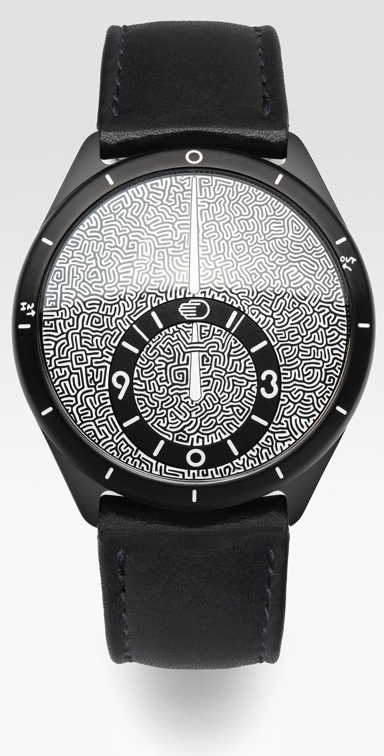 The Ressence TYPE 9 Jules Wittock in black, soldier view