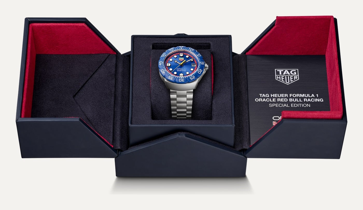 Special packaging of the TAG Heuer Formula 1 Solargraph x Oracle Red Bull Racing